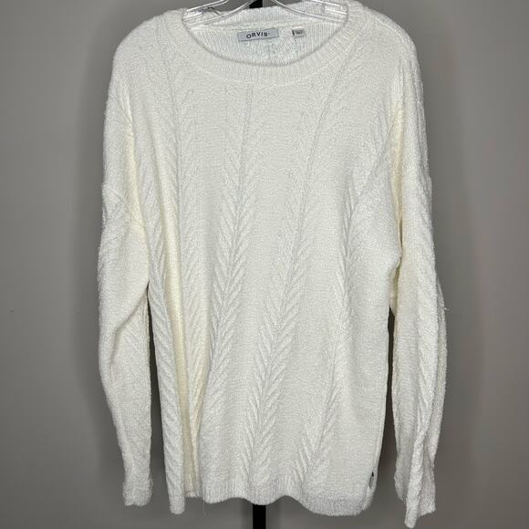 Orvis Sweater- XL-‎ cable knit, super soft, polyester chenille, very stretchy - Picture 1 of 6
